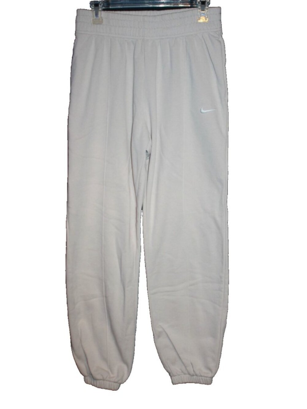 Nike Loose Fleece Jogger Sweatpants Ivory Elastic Waist & Cuff Women's Size S